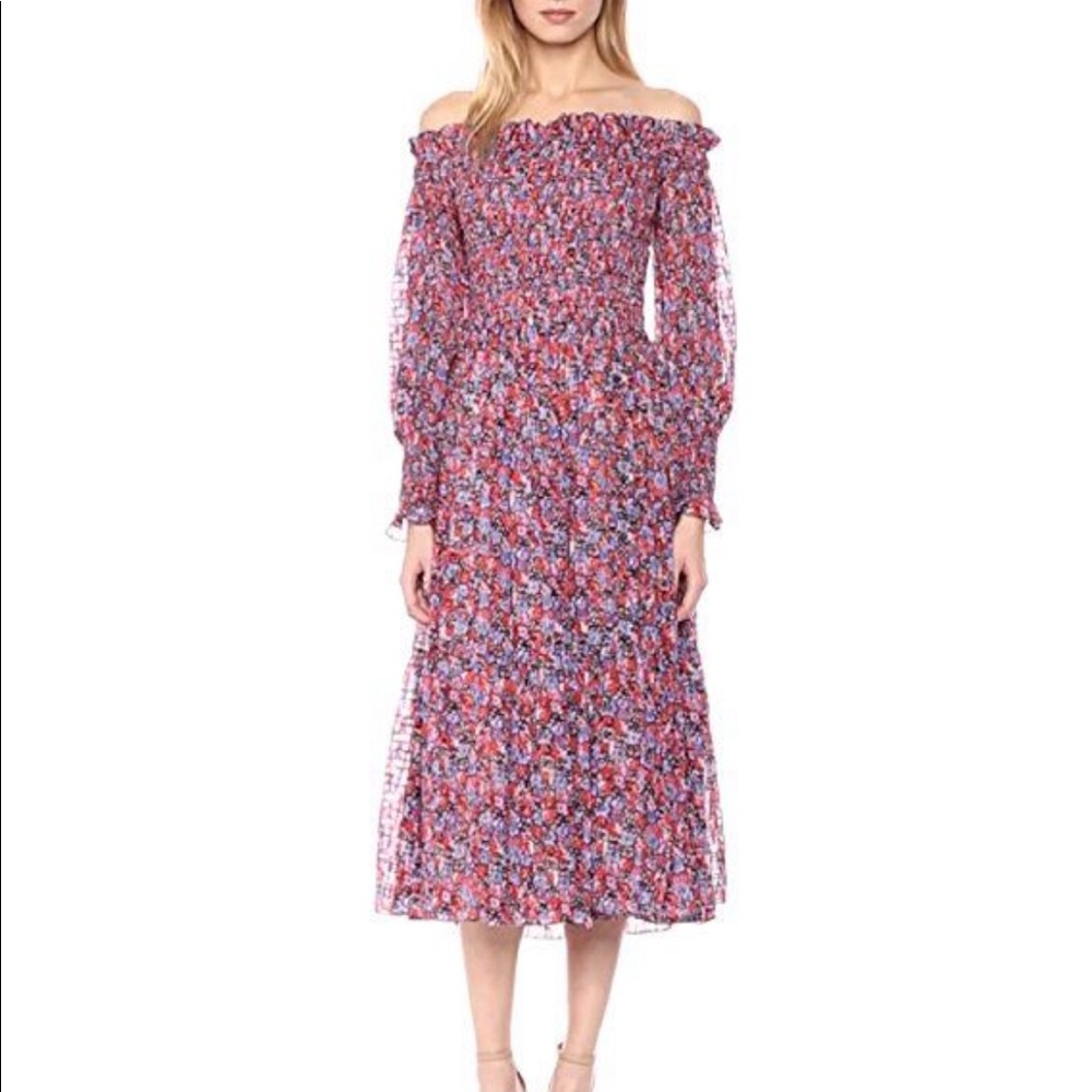 Rebecca Taylor Cosmic Floral Midi Dress